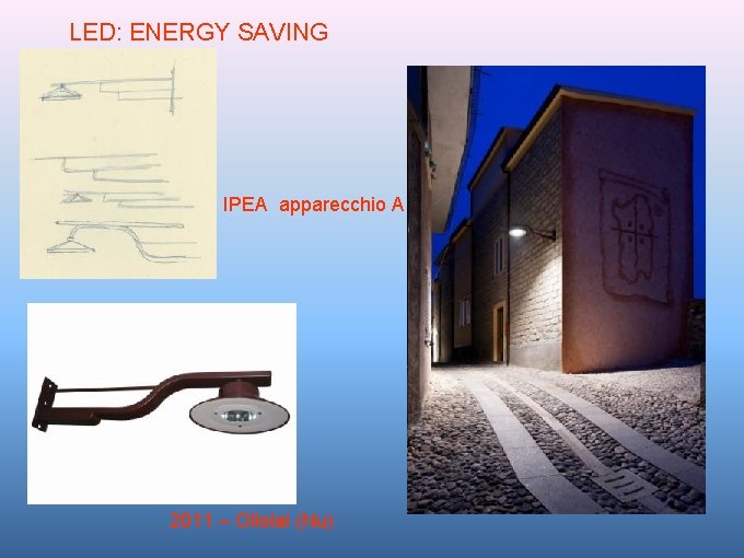 LED: ENERGY SAVING IPEA apparecchio A 2011 – Ollolai (Nu) 