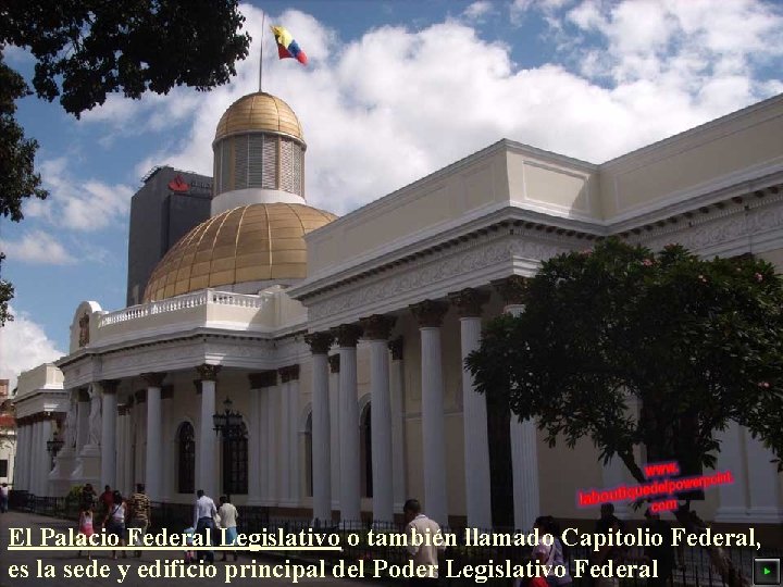 El Palacio Federal Legislativo o también llamado Capitolio Federal, es la sede y edificio