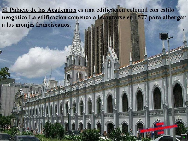 El Palacio de las Academias es una edificación colonial con estilo neogótico La edificación