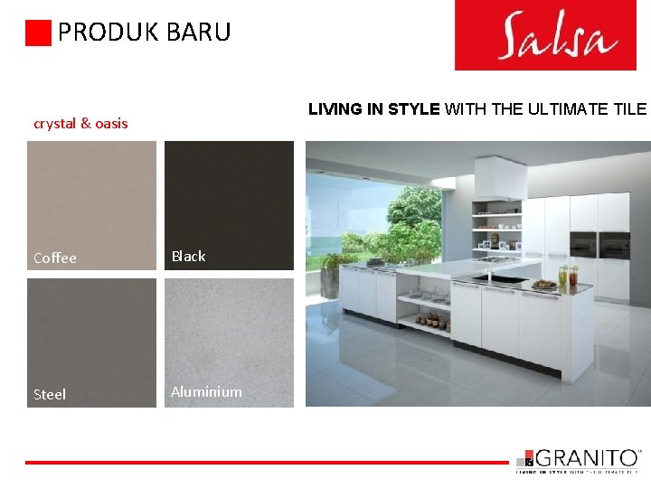 PRODUK BARU LIVING IN STYLE WITH THE ULTIMATE TILE crystal & oasis Coffee Black