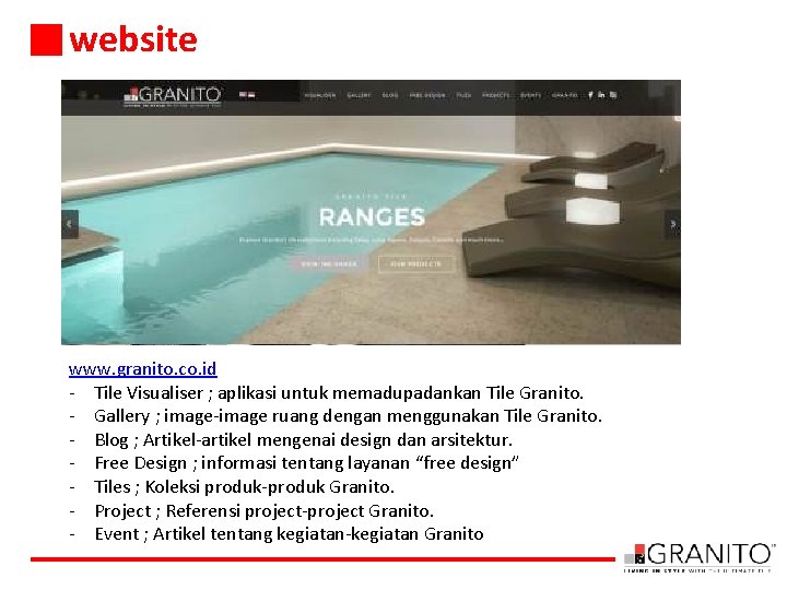 website www. granito. co. id - Tile Visualiser ; aplikasi untuk memadupadankan Tile Granito.