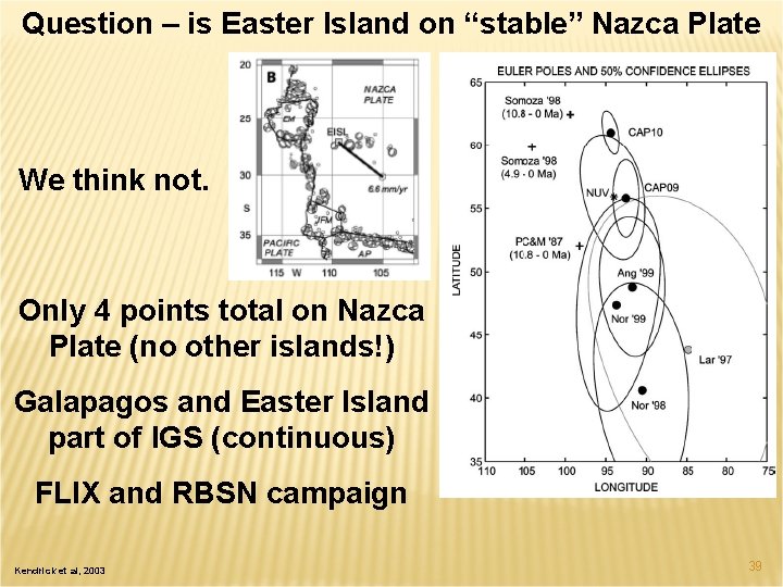 Question – is Easter Island on “stable” Nazca Plate We think not. Only 4