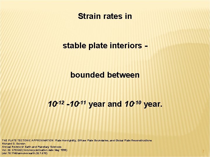 Strain rates in stable plate interiors bounded between 10 -12 -10 -11 year and