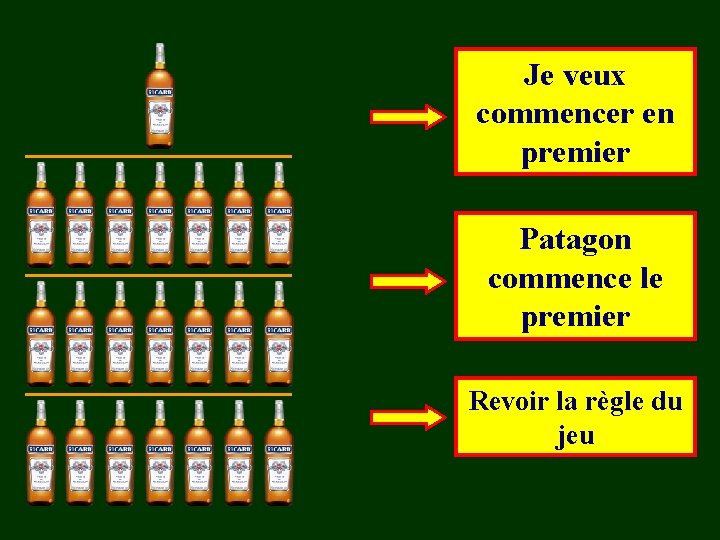 REGLE 4 Je veux commencer en premier Patagon commence le premier Revoir la règle