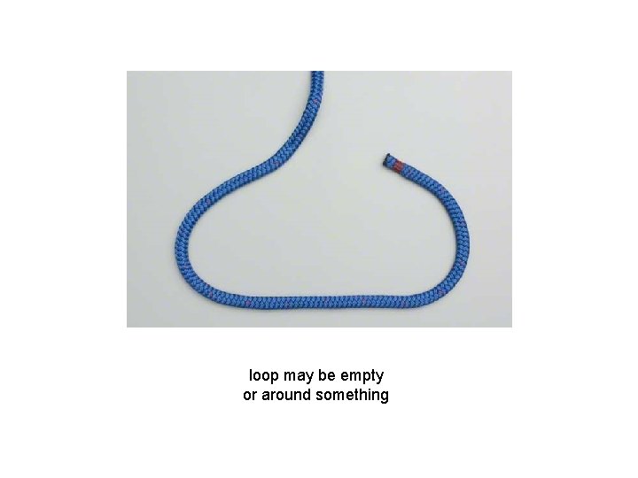 loop may be empty or around something 