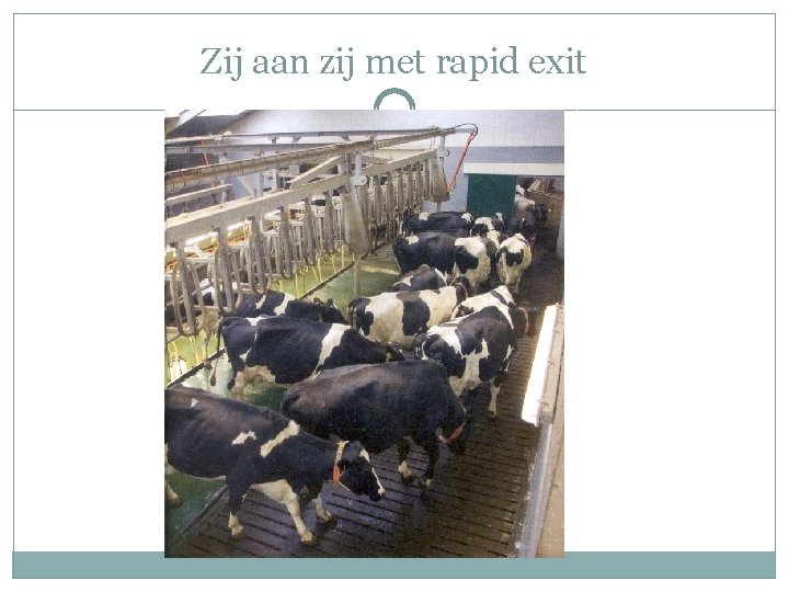 Zij aan zij met rapid exit 