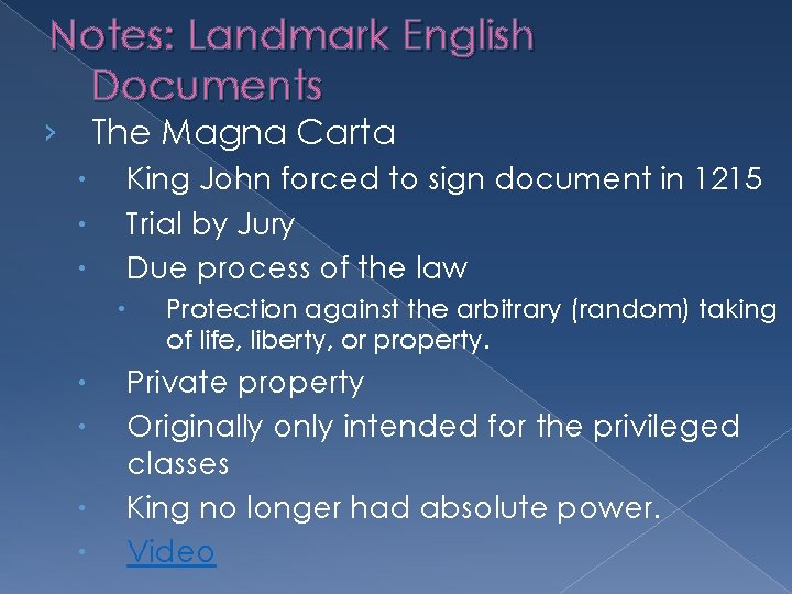 Notes: Landmark English Documents The Magna Carta › King John forced to sign document