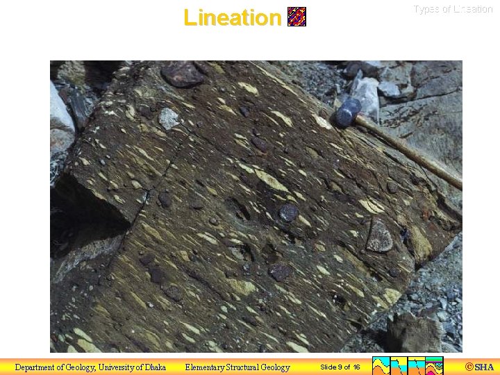 Types of Lineation Department of Geology, University of Dhaka Elementary Structural Geology Slide 9