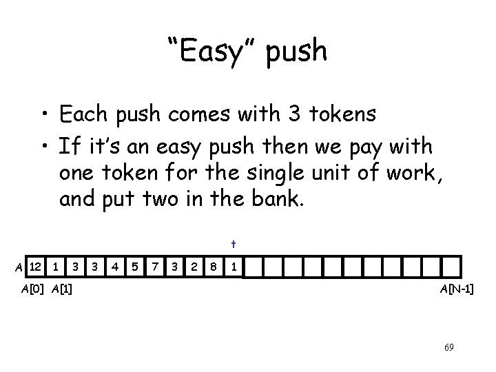 “Easy” push • Each push comes with 3 tokens • If it’s an easy