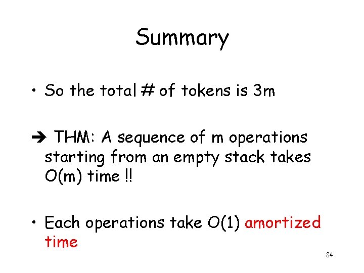 Summary • So the total # of tokens is 3 m THM: A sequence