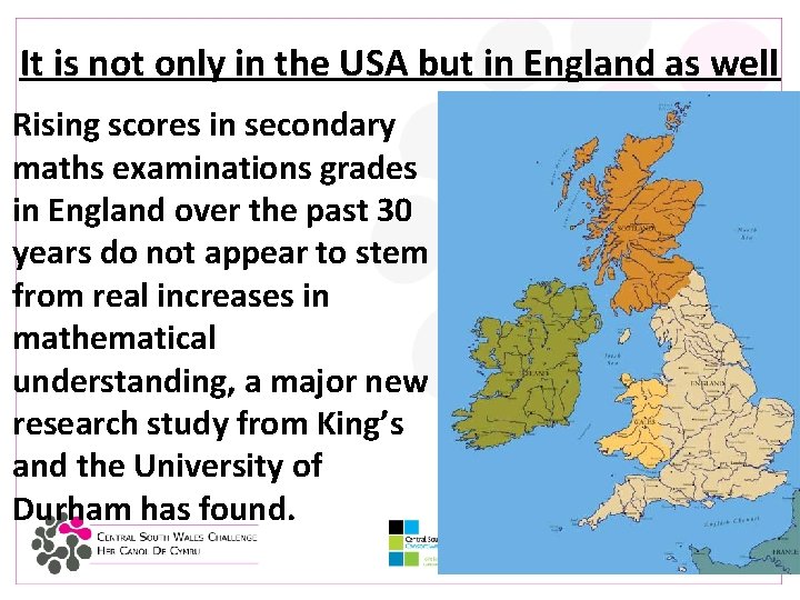 It is not only in the USA but in England as well Rising scores