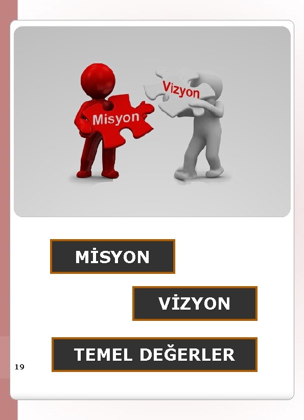 MİSYON VİZYON 19 TEMEL DEĞERLER 
