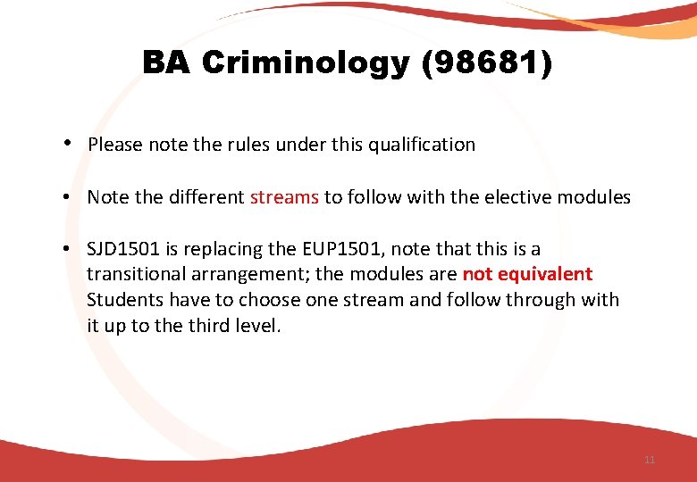 BA Criminology (98681) • Please note the rules under this qualification • Note the