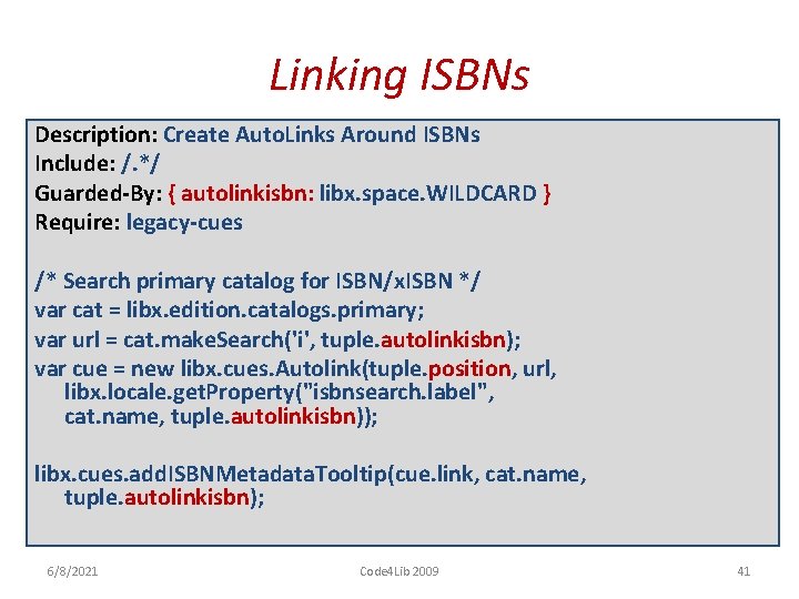 Linking ISBNs Description: Create Auto. Links Around ISBNs Include: /. */ Guarded-By: { autolinkisbn: