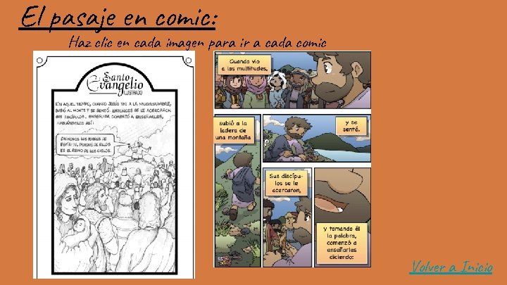 El pasaje en comic: Haz clic en cada imagen para ir a cada comic