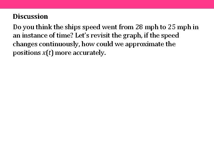 Discussion Do you think the ships speed went from 28 mph to 25 mph