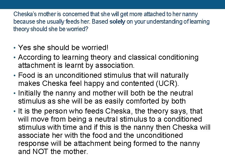 Cheska’s mother is concerned that she will get more attached to her nanny because