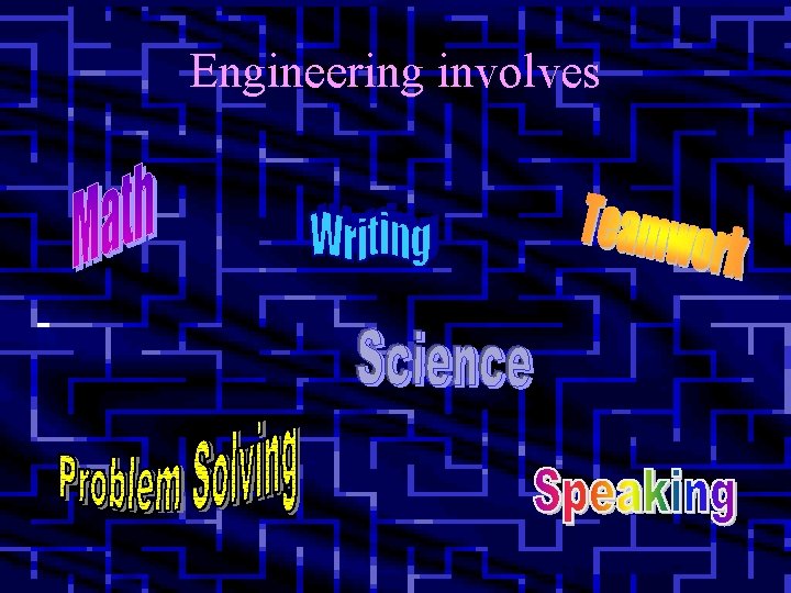 Engineering involves  Engineering involves