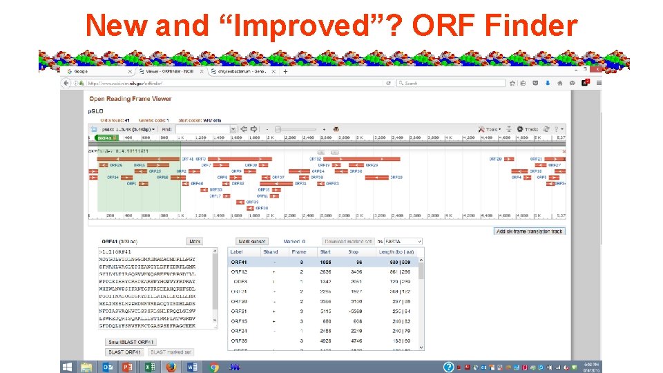 New and “Improved”? ORF Finder 