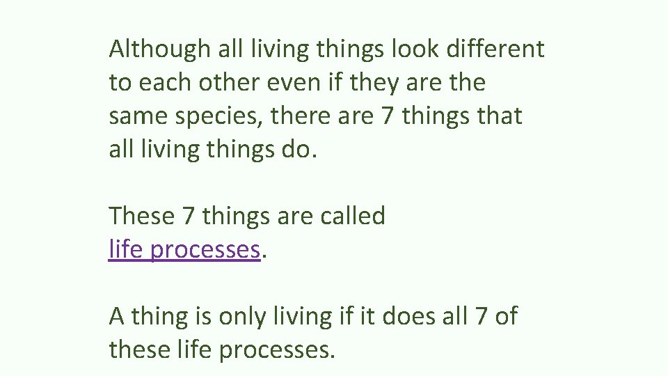 Although all living things look different to each other even if they are the