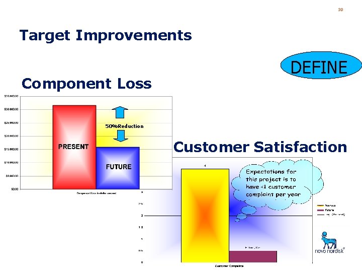 30 Target Improvements Component Loss DEFINE 50%Reduction Customer Satisfaction 
