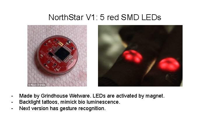 North. Star V 1: 5 red SMD LEDs - Made by Grindhouse Wetware. LEDs