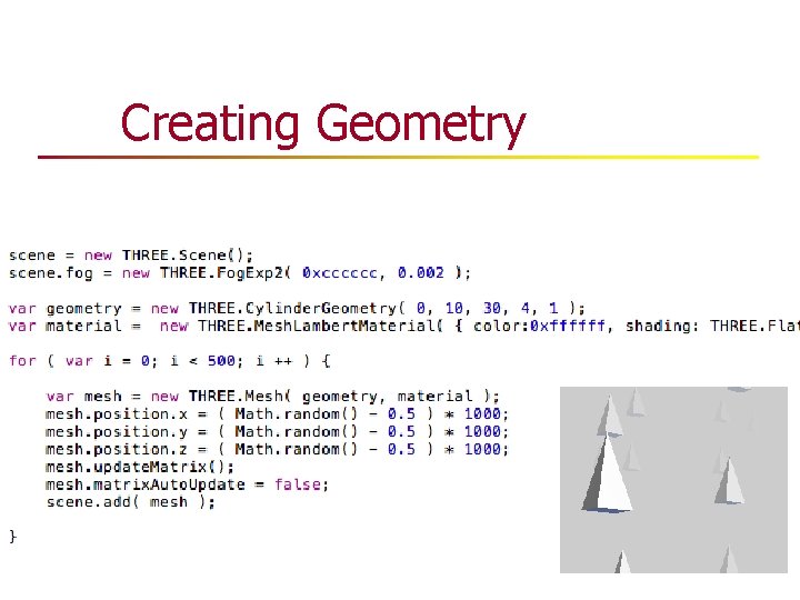 Creating Geometry Creating Geometry