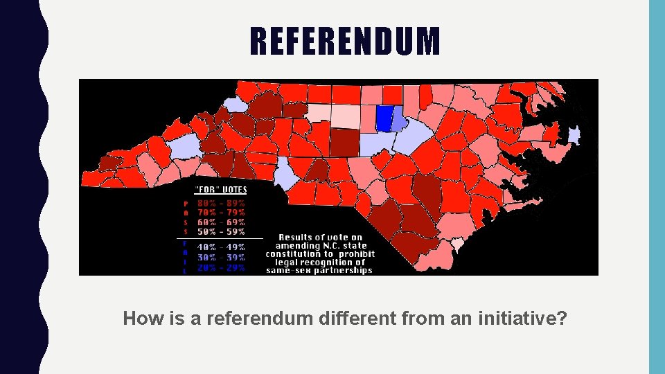 REFERENDUM How is a referendum different from an initiative? 