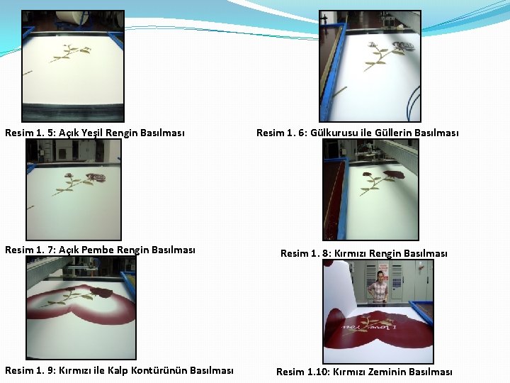 Resim 1. 5: Açık Yeşil Rengin Basılması Resim 1. 7: Açık Pembe Rengin Basılması