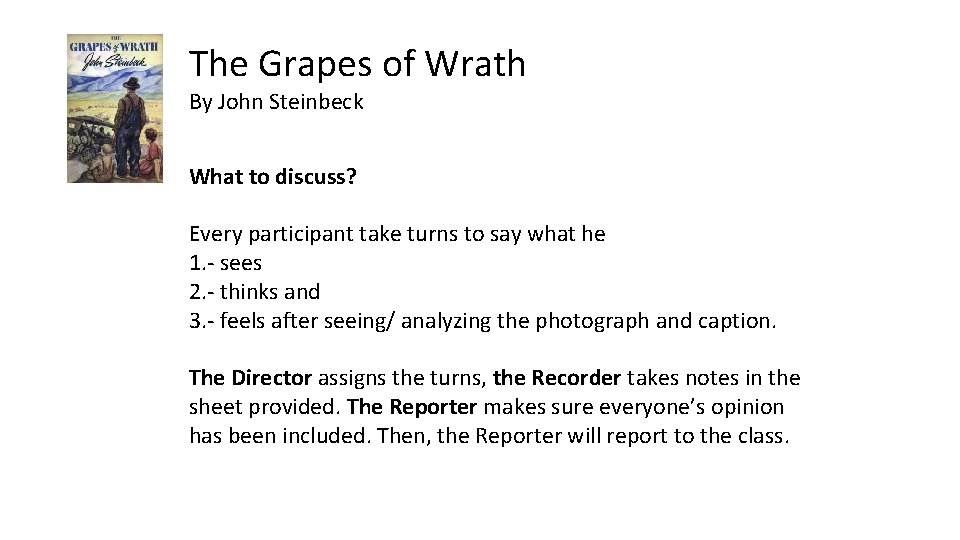 The Grapes of Wrath By John Steinbeck Names