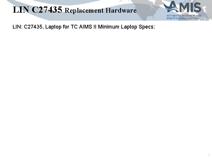 LIN C 27435 Replacement Hardware AUTOMATED MOVEMENT AND IDENTIFICATION SOLUTIONS LIN: C 27435, Laptop
