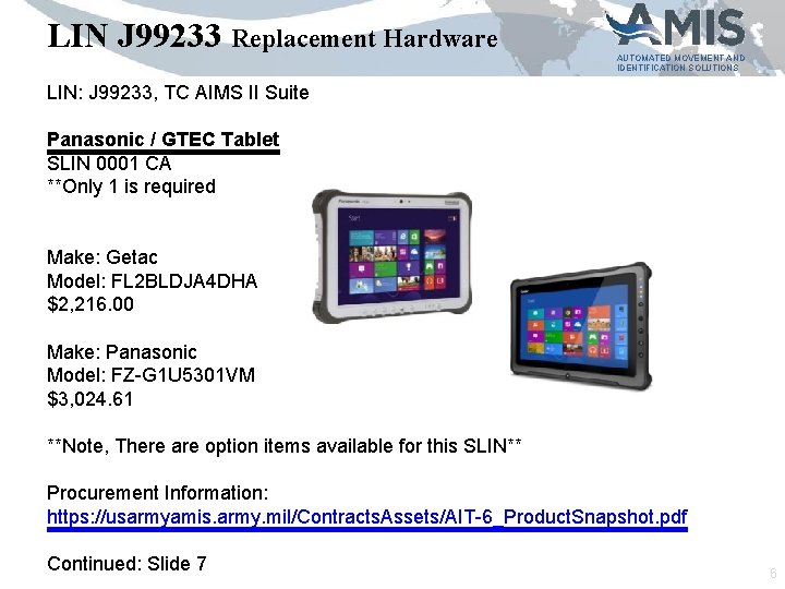 LIN J 99233 Replacement Hardware AUTOMATED MOVEMENT AND IDENTIFICATION SOLUTIONS LIN: J 99233, TC