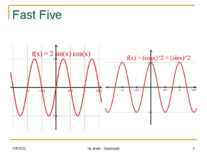 Fast Five 1/9/2022 HL Math - Santowski 3 