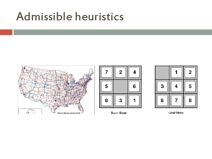 Admissible heuristics 