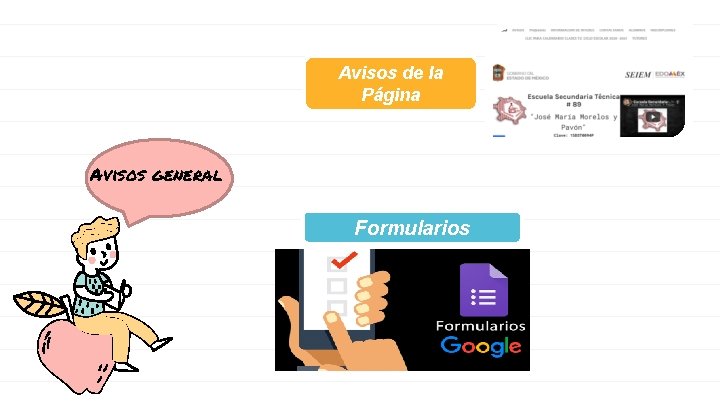 Avisos de la Página Avisos general Formularios 