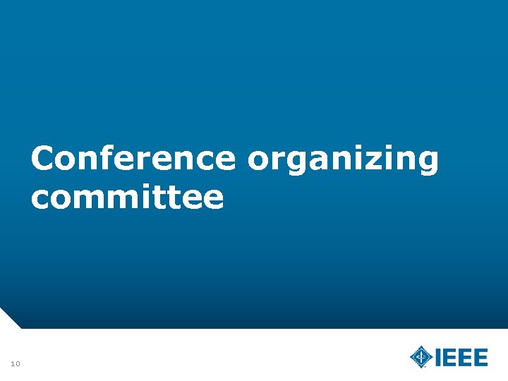 Conference organizing committee 10 