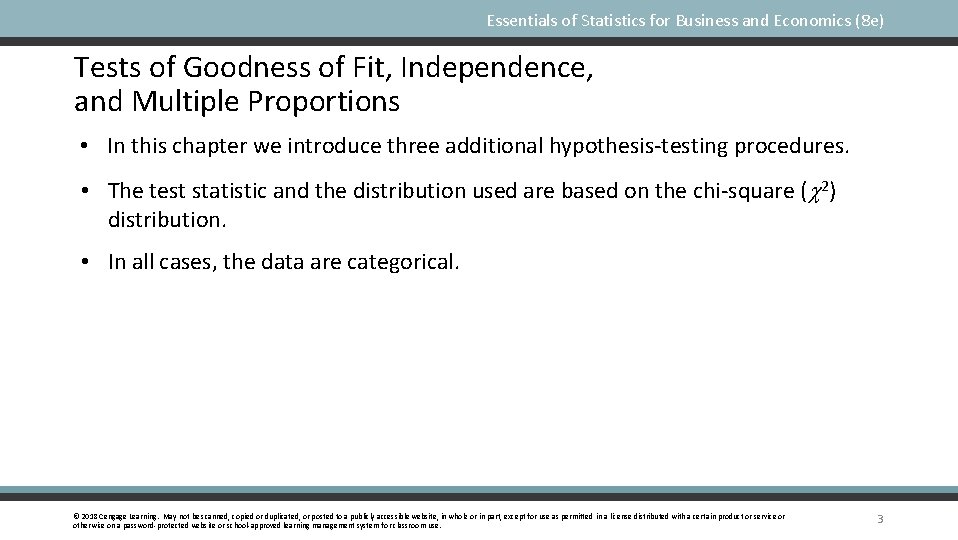 Essentials of Statistics for Business and Economics (8 e) Tests of Goodness of Fit,