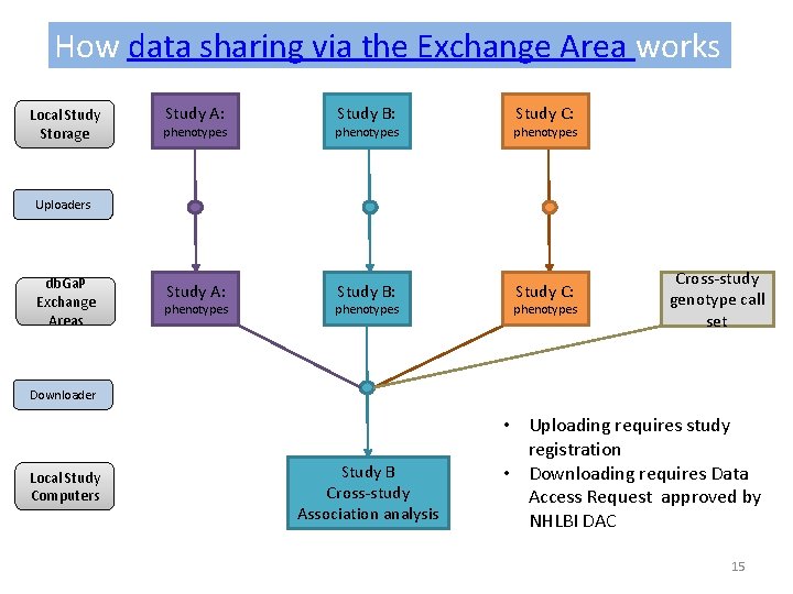How data sharing via the Exchange Area works Local Study Storage Study A: Study