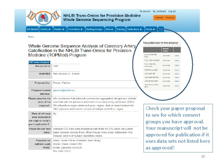 Check your paper proposal to see for which consent groups you have approval. Your