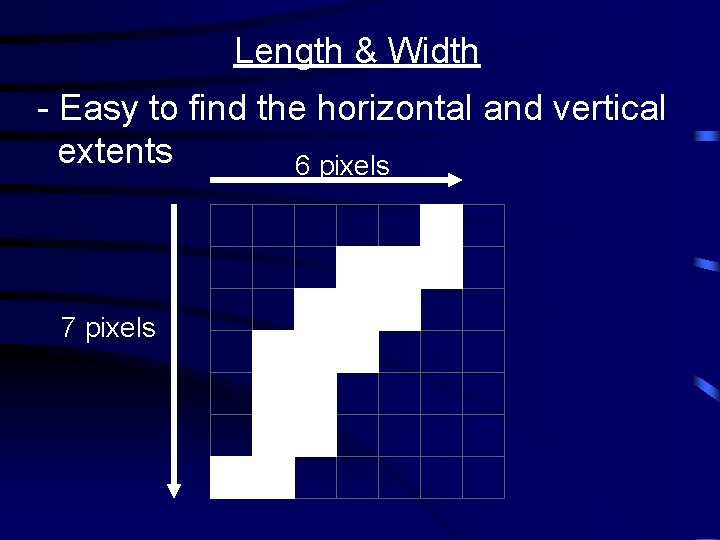 Length & Width - Easy to find the horizontal and vertical extents 6 pixels