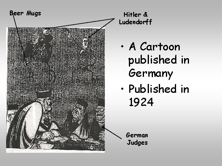 Beer Mugs Hitler & Ludendorff • A Cartoon published in Germany • Published in