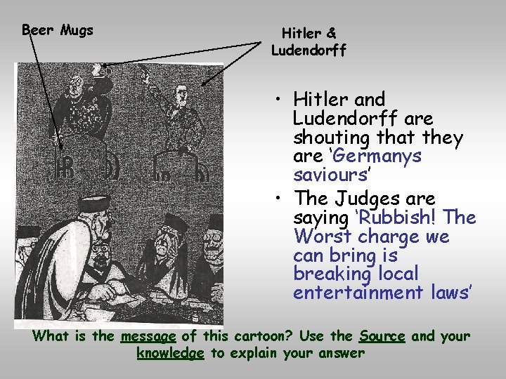 Beer Mugs Hitler & Ludendorff • Hitler and Ludendorff are shouting that they are