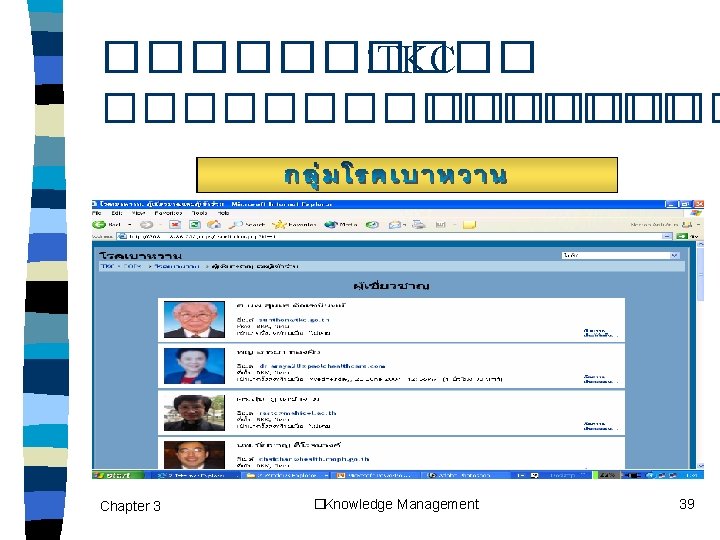 ����� : TKC �������� Chapter 3 �Knowledge Management 39 