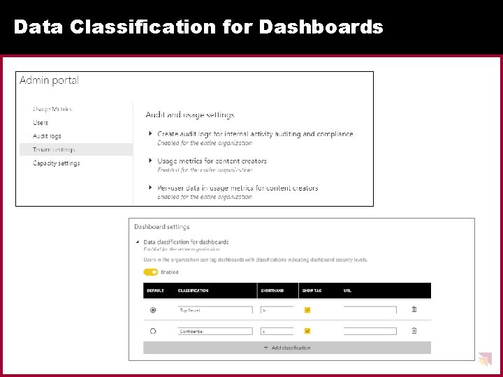 Data Classification for Dashboards 