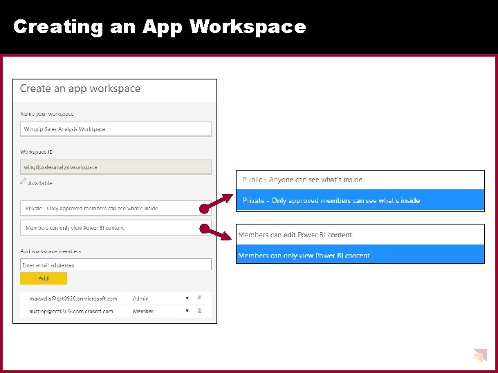 Creating an App Workspace 