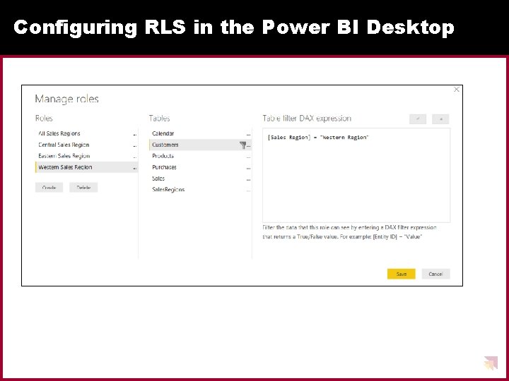 Configuring RLS in the Power BI Desktop 