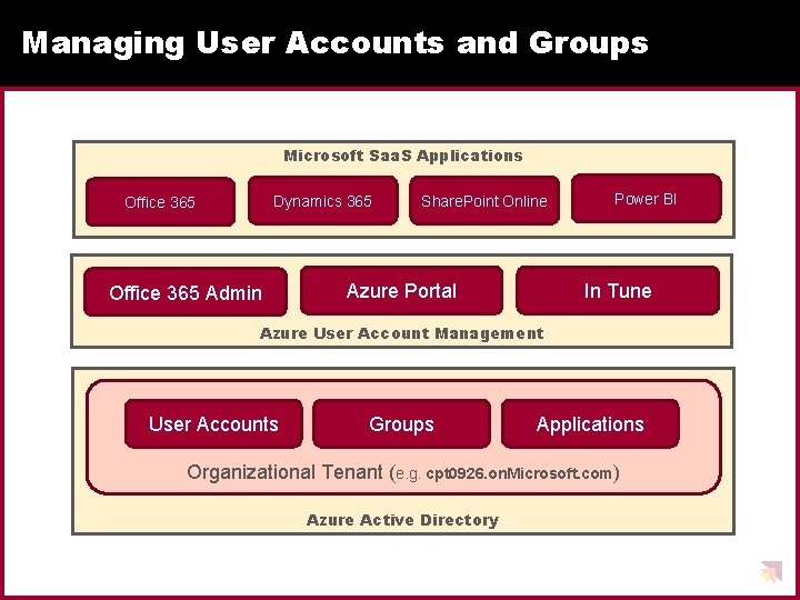 Managing User Accounts and Groups Microsoft Saa. S Applications Dynamics 365 Office 365 Admin