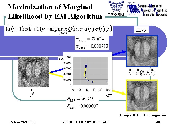 Maximization of Marginal Likelihood by EM Algorithm Exact Loopy Belief Propagation 24 November, 2011 Maximization of Marginal Likelihood by EM Algorithm Exact Loopy Belief Propagation 24 November, 2011