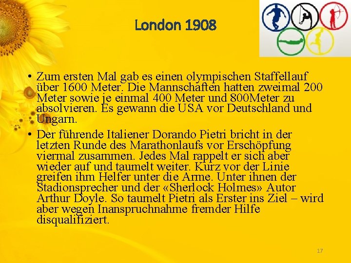 London 1908 • Zum ersten Mal gab es einen olympischen Staffellauf über 1600 Meter.