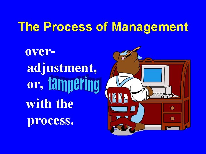 The Process of Management overadjustment, or, with the process. The Process of Management overadjustment, or, with the process.